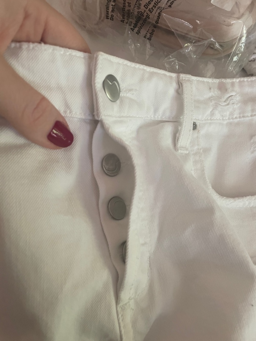 Joe’s Jeans White Distressed High-Rise Denim Shorts Size 29 Button Fly - Picture 12 of 12